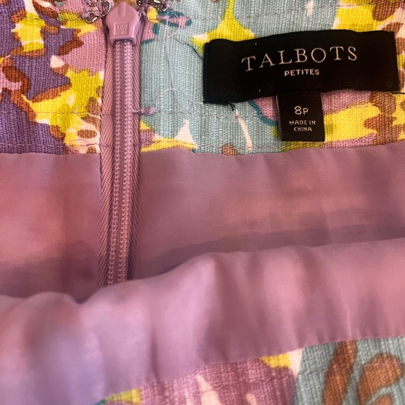 Talbots Floral Mini Skirt in Purple, Yellow, and Blue - Picture 2 of 3